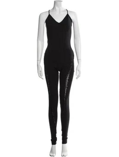 Pre-owned Rick Owens V-neck Jumpsuit In Black