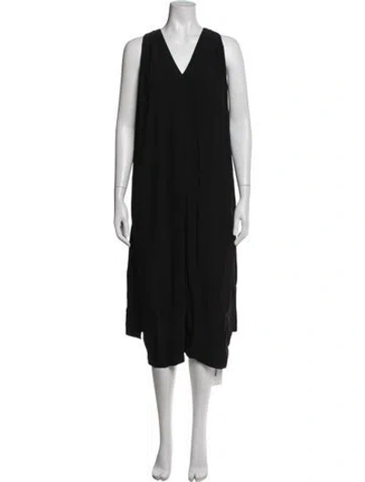 Pre-owned Rick Owens V-neck Jumpsuit In Black