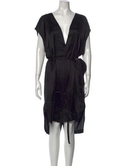 Pre-owned Rick Owens V-neck Jumpsuit W/ Tags In Black