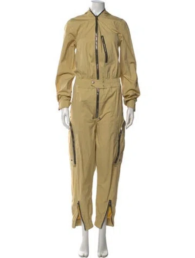 Pre-owned Rick Owens V-neck Jumpsuit In Yellow
