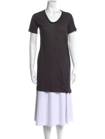 Pre-owned Rick Owens V-neck Short Sleeve T-shirt In Black