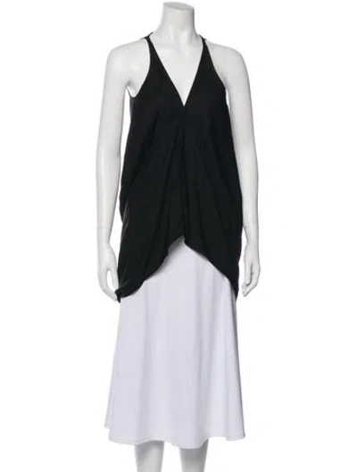 Pre-owned Rick Owens V-neck Sleeveless Top In Multi