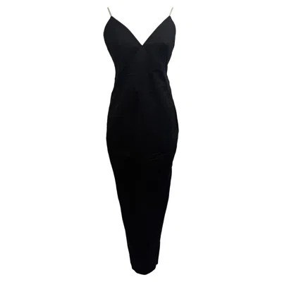 Rick Owens V-neck Spaghetti-strap Maxi Dress In Black Cotton