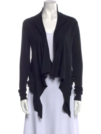 Pre-owned Rick Owens V-neck Sweater In Black