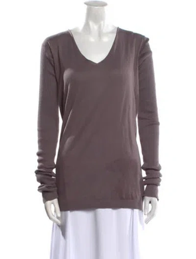 Pre-owned Rick Owens V-neck Sweater In Black