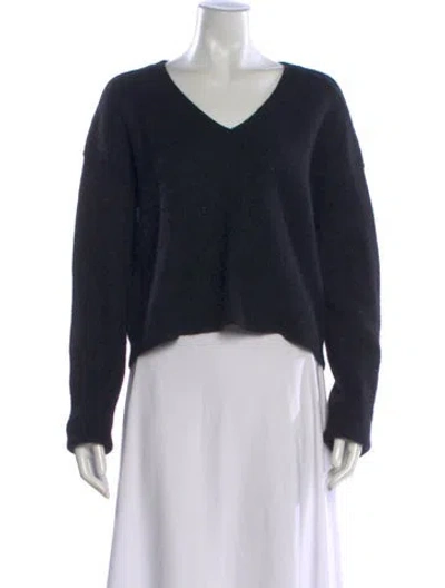 Pre-owned Rick Owens V-neck Sweater In Blue