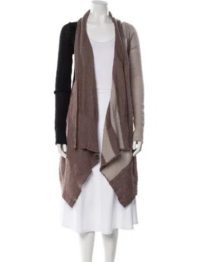Pre-owned Rick Owens V-neck Sweater In Brown