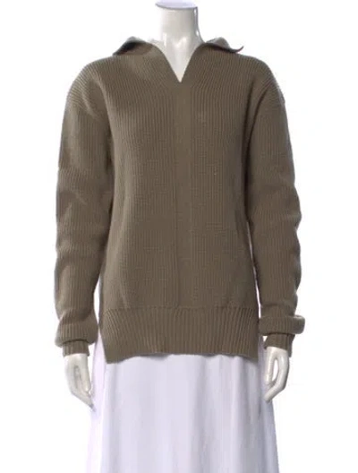 Pre-owned Rick Owens V-neck Sweater In Neutrals