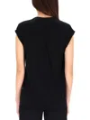 Rick Owens Black Solid V Neck Top In Black