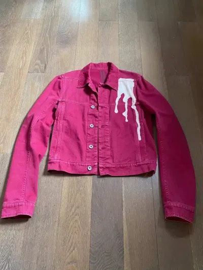 Pre-owned Rick Owens Vomit Jacket In Red ModeSens