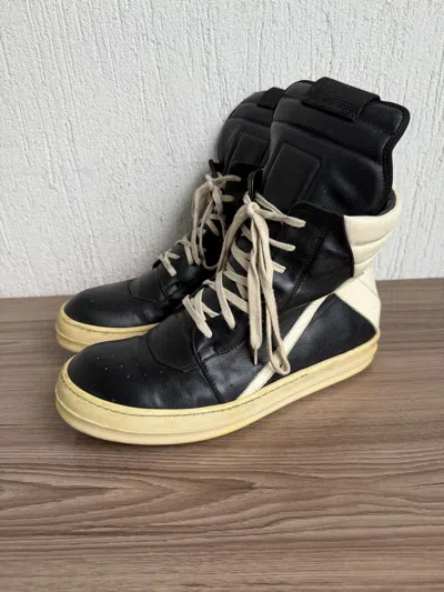 Pre-owned Rick Owens W16 Geobasket Mainline Sneaker In Black