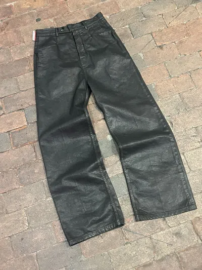Pre-owned Rick Owens Waxed Black Denim