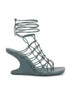 Rick Owens Web Cantilever Sandal In Mouthwash
