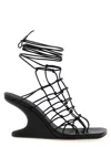 Rick Owens 80mm Web Cantilever Leather Sandals