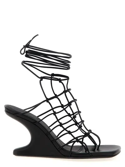 Rick Owens 'web Cantilever' Sandals In Black