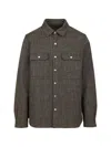 Rick Owens Webbing-strap Wool-blend Jacket In Brown