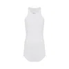Rick Owens White Basic Rib Viscose Tank Top In White