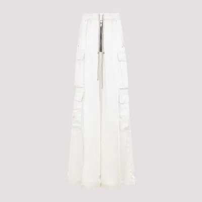 RICK OWENS WOMEN WHITE CARGOBELAS PANTS, 26 LUXURY PANTS FOR WOMEN DARVEYS