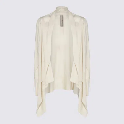 RICK OWENS WHITE COTTON KNITWEAR