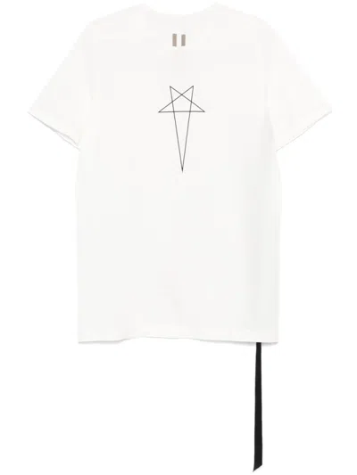 Rick Owens White Crew Neck T-shirt