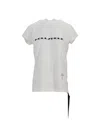 Rick Owens White Crewneck Logo T-shirt In White
