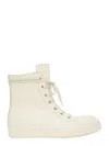 Rick Owens White High Top Sneakers - Women In Neutral