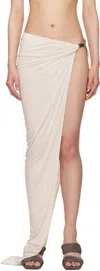 Rick Owens White Hollywood Hydra Maxi Skirt In Neutral