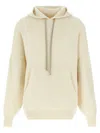 Rick Owens Hooded Sweater With Drawstring And Pocket In Neutral