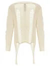 Rick Owens Torn Ivory Sweater In Wool In Neutral