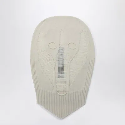 RICK OWENS RICK OWENS WHITE MERINO WOOL BALACLAVA SKULL