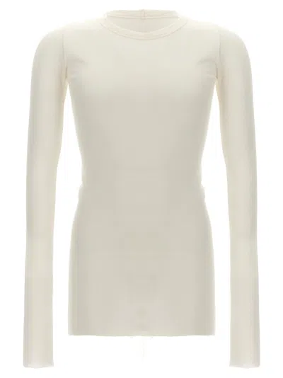 RICK OWENS WHITE RIB LS T T-SHIRT