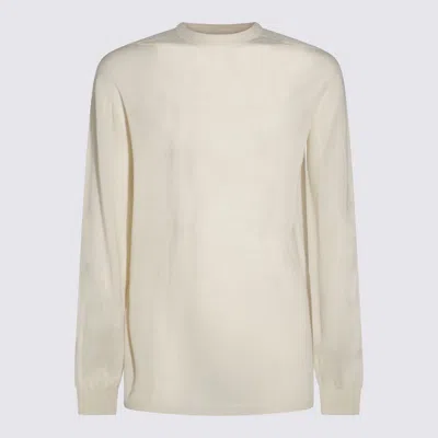 RICK OWENS RICK OWENS WHITE WOOL KNITWEAR