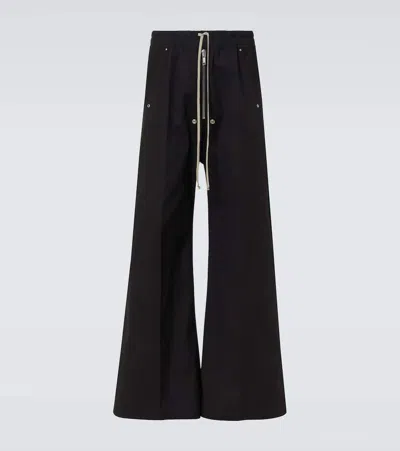 RICK OWENS WIDA BELA COTTON-BLEND WIDE-LEG PANTS