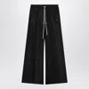 Rick Owens Wide Bela Black Pants In Silk In Black