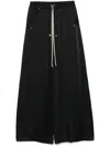 Rick Owens Wide Cargobelas Cotton Trousers Black