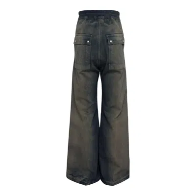 Rick Owens Wide Bela Pants 14oz Darkdust Degrade Slub Denim In Blue