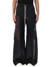 Rick Owens Wide-leg Trousers With High Waist And Utility Pockets In Black