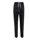 Rick Owens Drawstring Casual Pants In Negro