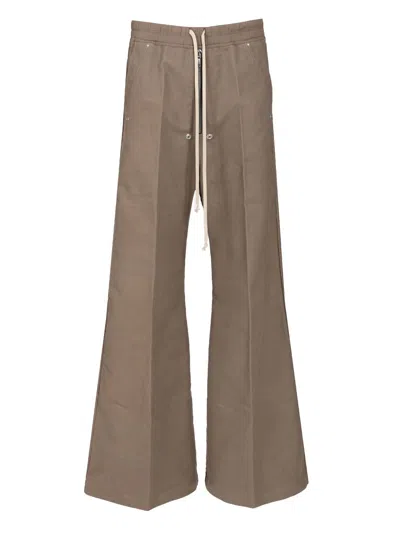 RICK OWENS WIDE BELA TROUSERS BROWN