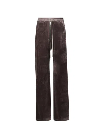 Rick Owens Wide Bela Trousers In Brown