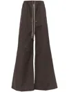 Rick Owens Wide-leg Trousers With Drawstring In Brown