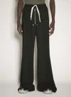 Rick Owens Wide Cargobelas Cotton Trousers Black In Black