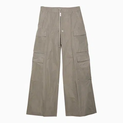 RICK OWENS WIDE CARGO TROUSERS IN PEARL GREY FOR MEN
