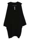 Rick Owens Wide-collar Coat In Black