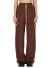 Rick Owens Wide Leg Pants In Brown