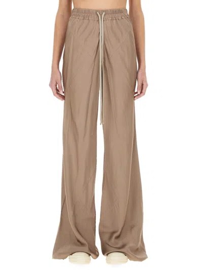 Rick Owens Wide Leg Pants In Nude