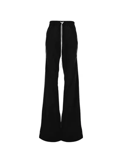 Rick Owens Wide Leg Trousers High Rise Waist In Black