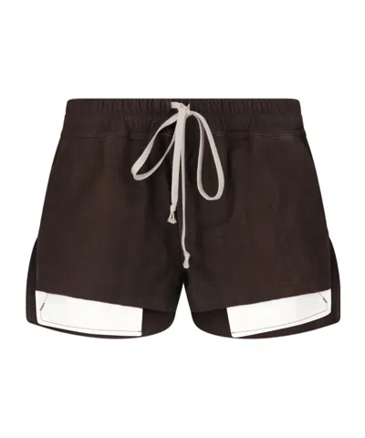 Rick Owens Wide Leg Shorts In Black