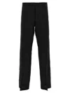 Rick Owens Wide-leg Tailored Wool Pants With Pleat Detail In Black