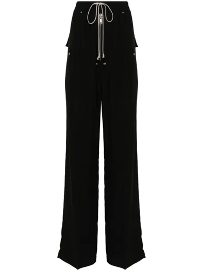 Rick Owens Wide Leg Trousers In Black